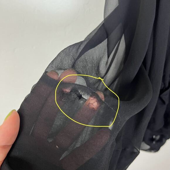 Givenchy Semi Sheer Silk Black Mini Skirt - Picture 5 of 13